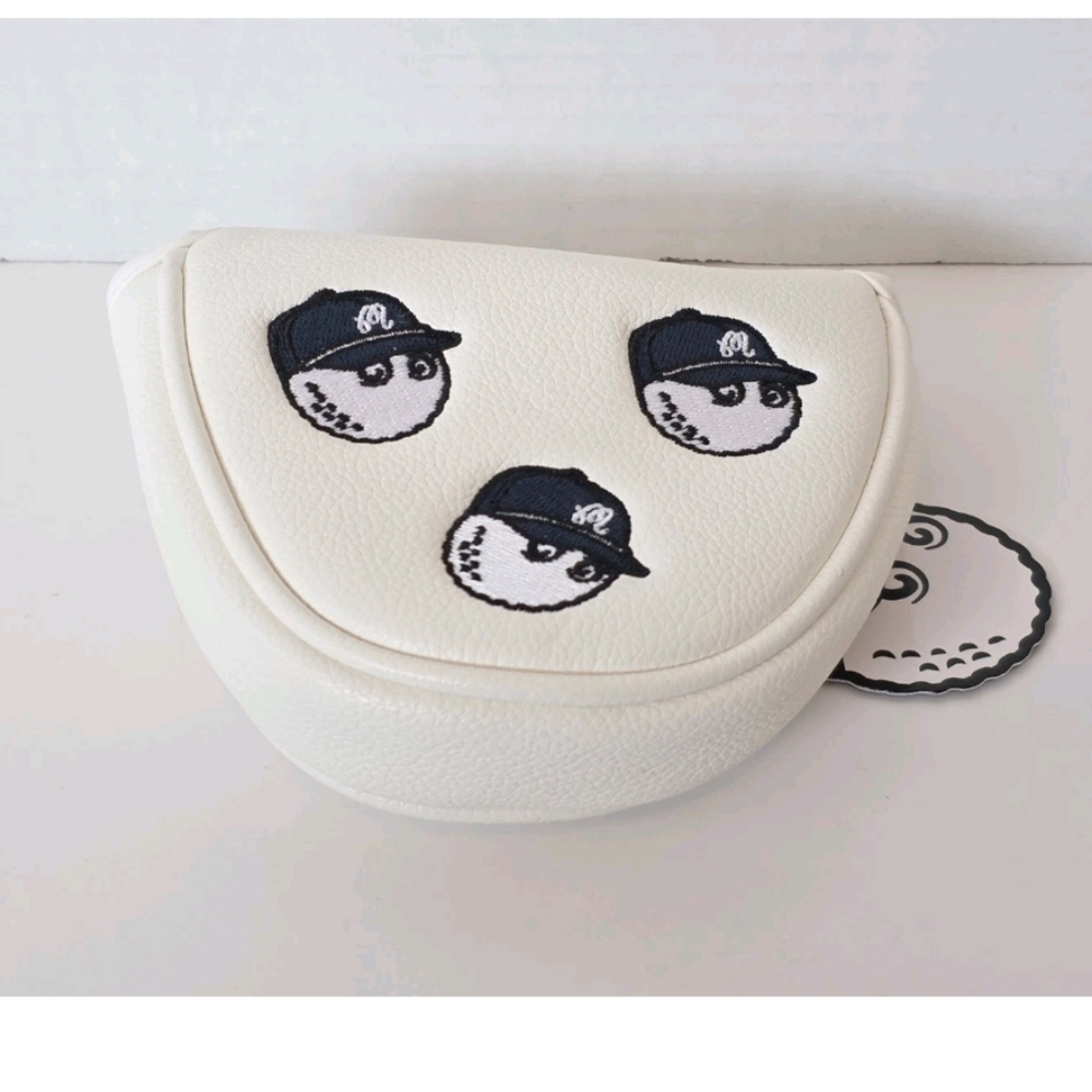 Malbon Golf Club Mallet Putter Headcover White Magnetic NEW